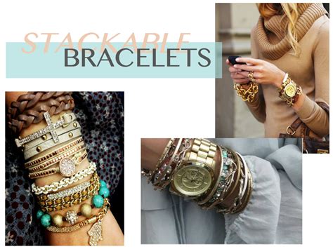 how to wear stacked bracelets.